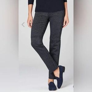 J. Jill Pants Size MP Plaid Ponte Slim Leg Pull On